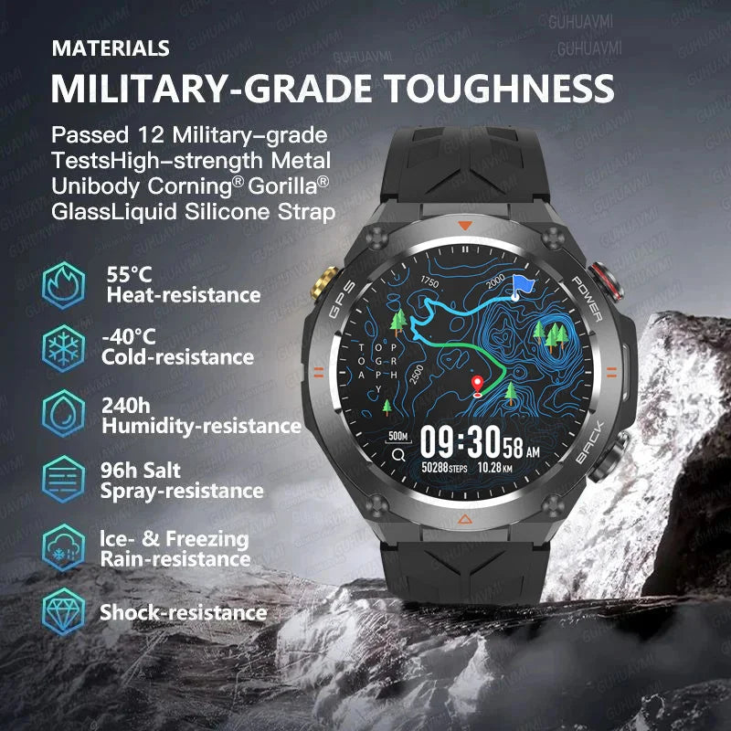 2024 HUAWEI GPS Outdoor SmartWatch – HD AMOLED, Heart Rate Monitor, Bluetooth Call, IP68 Waterproof