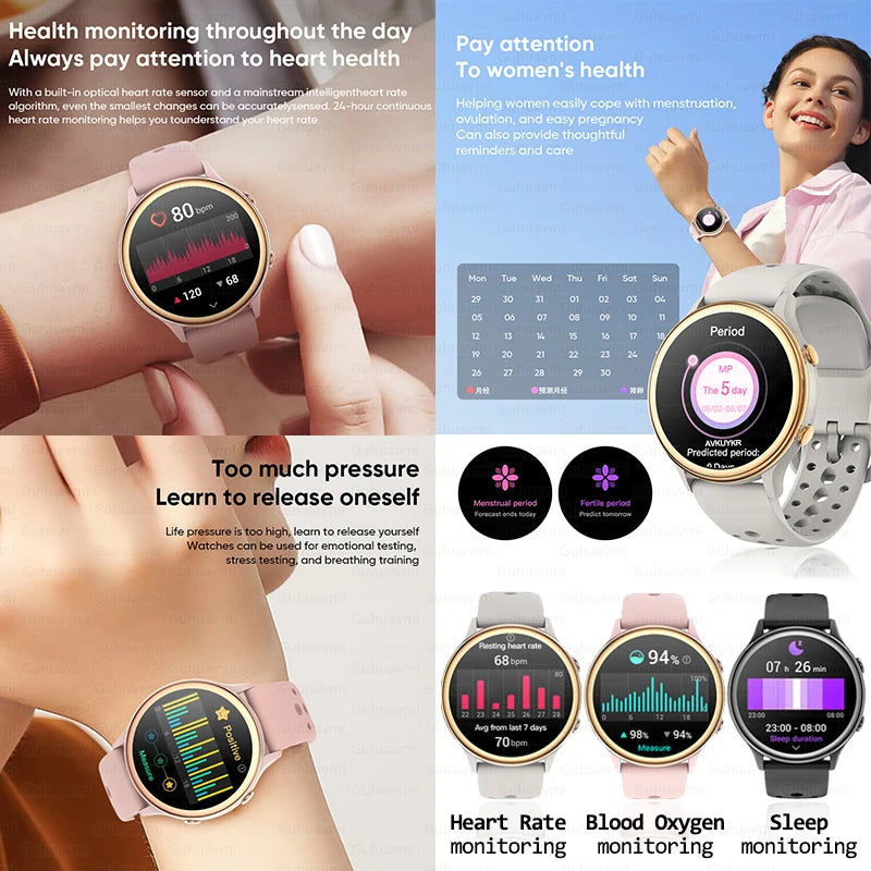 2025 Huawei Fashion Sports Smartwatch – GPS Tracker, AMOLED HD Screen, Heart Rate Monitor, Bluetooth Call