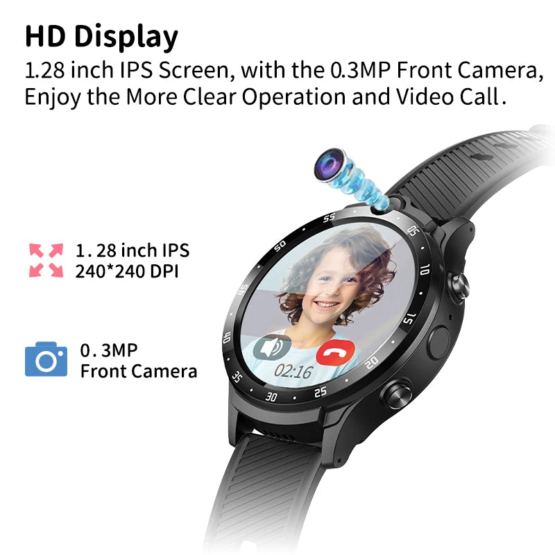 VVABC 4G SIM Card Kids Smartwatch – HD Camera, Phone, Locator & Long Battery Life