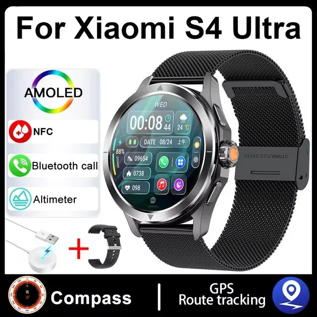 Xiaomi S4 Ultra Outdoor Sports Smart Watch – 1.53" AMOLED, NFC, GPS, Heart Rate, Waterproof, BT Call, for Men