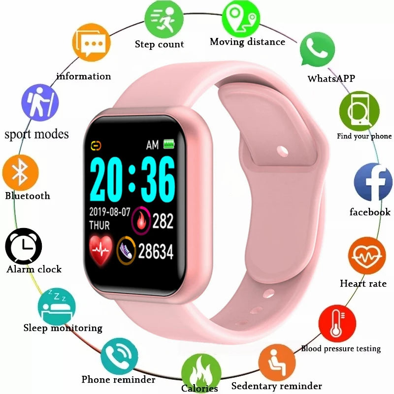 Y68 Multifunctional Smartwatch – Bluetooth, Music, Fitness Tracker & Sleep Monitor for Men & Women