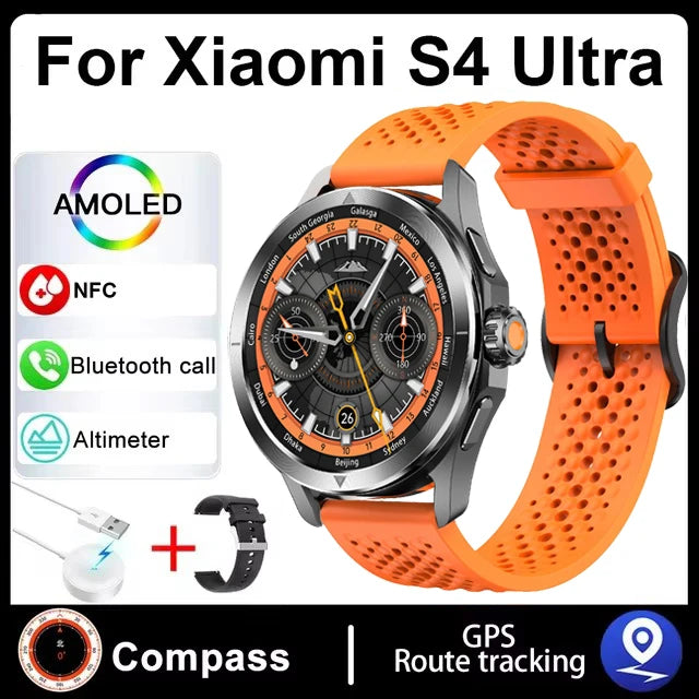 Xiaomi S4 Ultra Outdoor Sports Smart Watch – 1.53" AMOLED, NFC, GPS, Heart Rate, Waterproof, BT Call, for Men