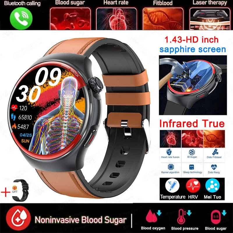 2025 ECG+HRV Medical Grade Smartwatch – Health Monitoring, Blood Pressure & Sugar Tracker