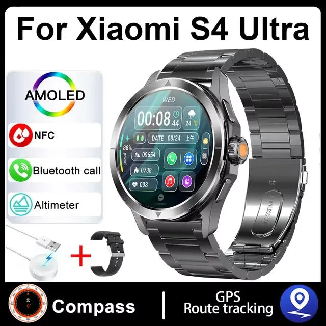 Xiaomi S4 Ultra Outdoor Sports Smart Watch – 1.53" AMOLED, NFC, GPS, Heart Rate, Waterproof, BT Call, for Men