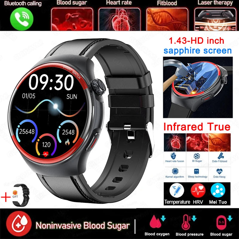2025 ECG+HRV Medical Grade Smartwatch – Health Monitoring, Blood Pressure & Sugar Tracker