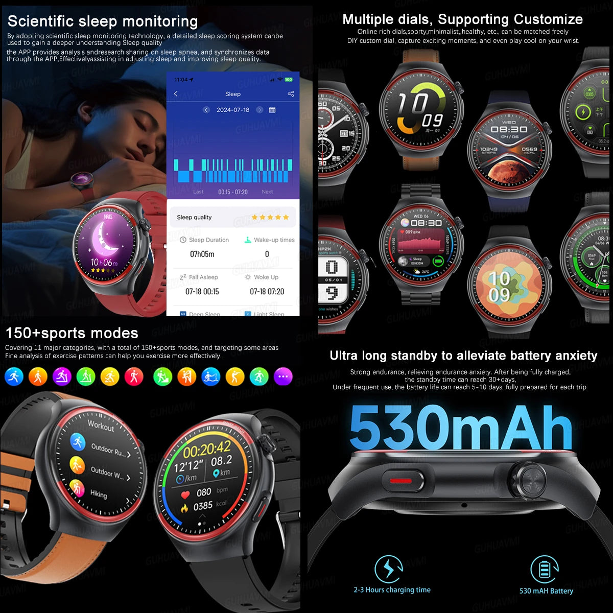 2025 ECG+HRV Medical Grade Smartwatch – Health Monitoring, Blood Pressure & Sugar Tracker