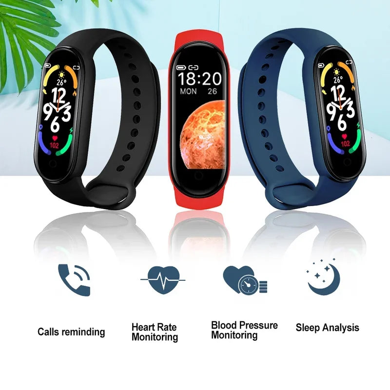 M7 Smart Watch – Fitness Tracker, Heart Rate & Blood Pressure Monitor for Men & Women