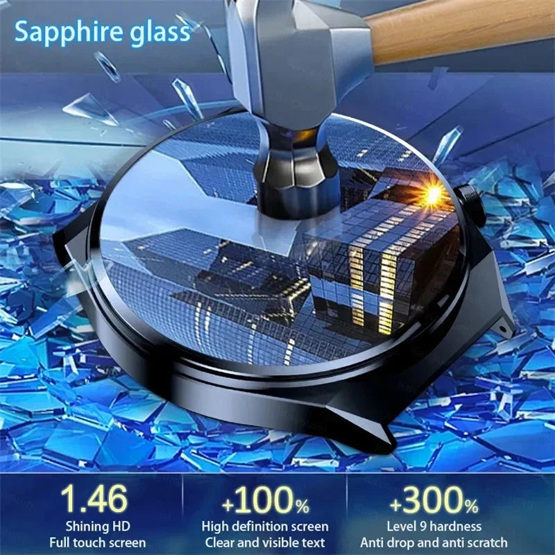 Laser Therapy Smartwatch – Blood Glucose & Uric Acid Monitor, Heart Rate Tracker, Waterproof