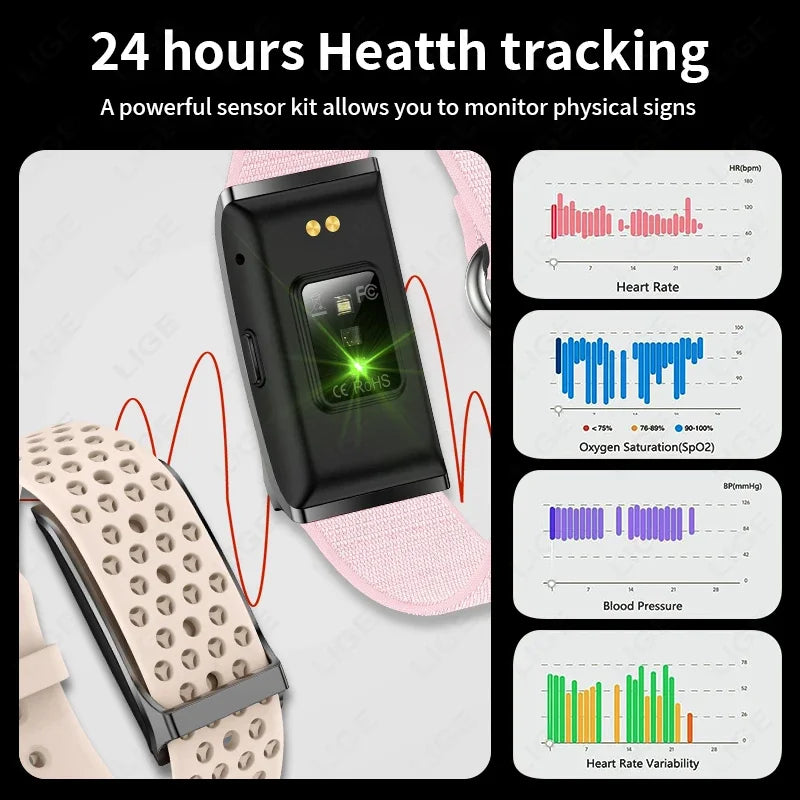 LIGE 2025 Women's Smart Bracelet – Fitness & Sleep Tracker