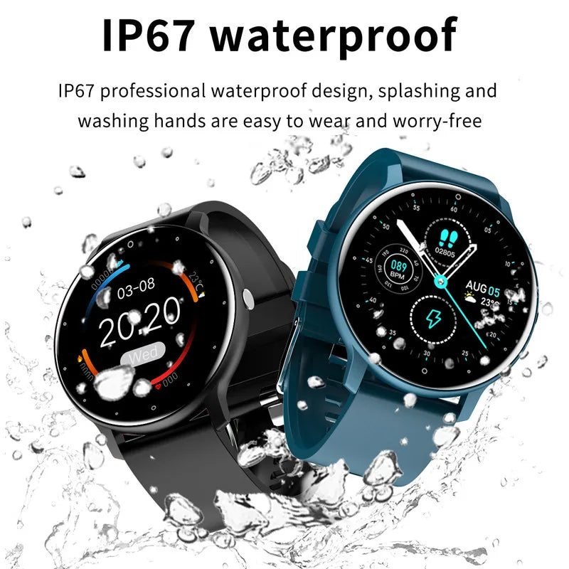 ZL02D Full Touchscreen Smartwatch – Sport Fitness Tracker, IP68 Waterproof, Bluetooth, 2023 Edition