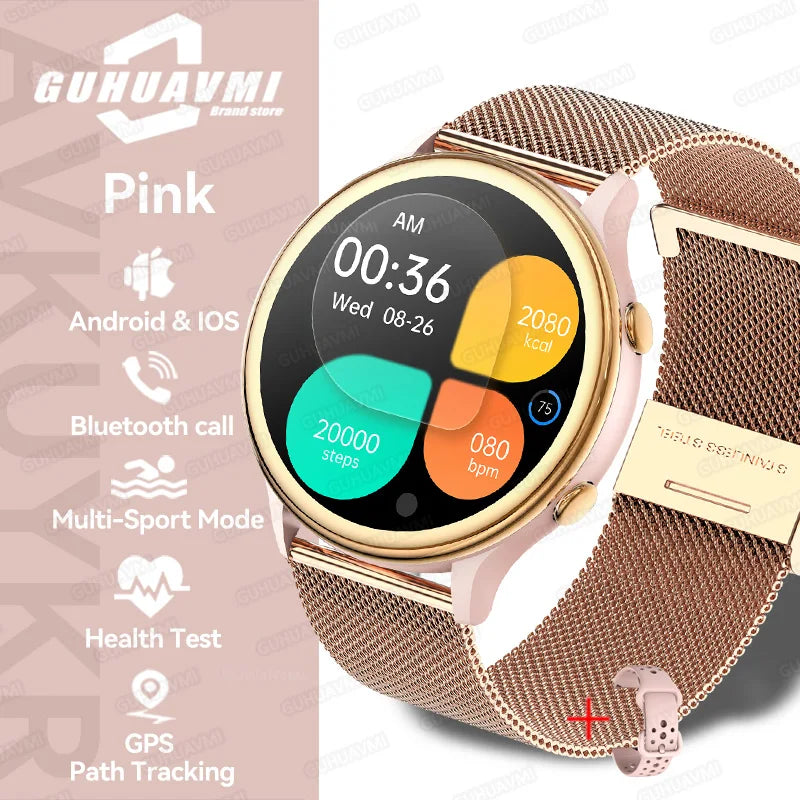 2025 Huawei Fashion Sports Smartwatch – GPS Tracker, AMOLED HD Screen, Heart Rate Monitor, Bluetooth Call