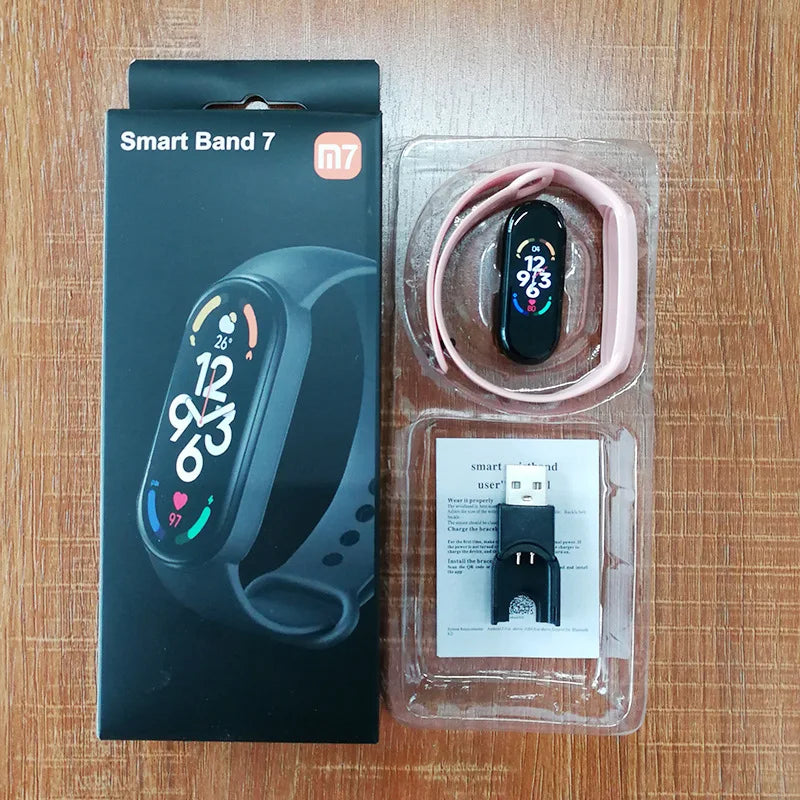 M7 Smart Watch – Fitness Tracker, Heart Rate & Blood Pressure Monitor for Men & Women