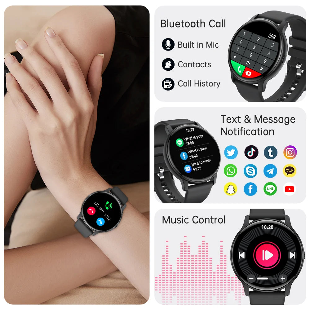 IUTECH S40 Smartwatch – Bluetooth Call, Waterproof, Music & Health Monitoring