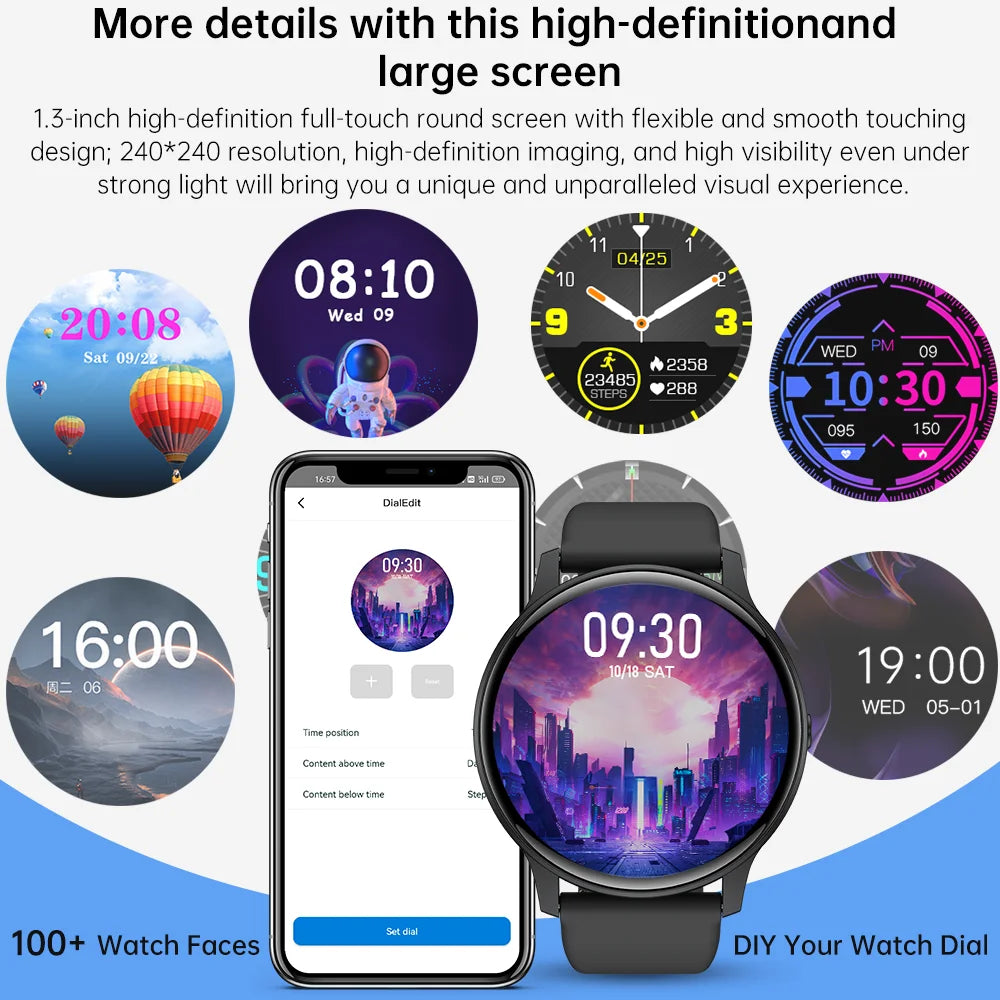 IUTECH S40 Smartwatch – Bluetooth Call, Waterproof, Music & Health Monitoring