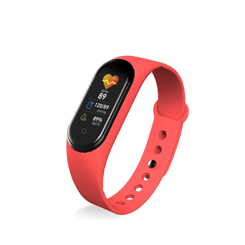 M5 Smart Band Fitness Tracker with IP67 Waterproof Design