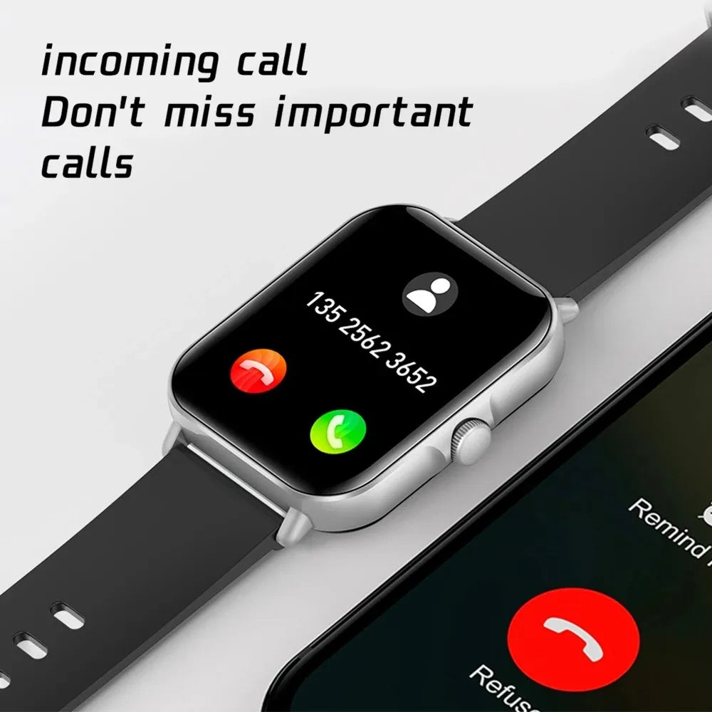 Bluetooth Call, Music Play, Fitness Tracker, Waterproof for Men & Women