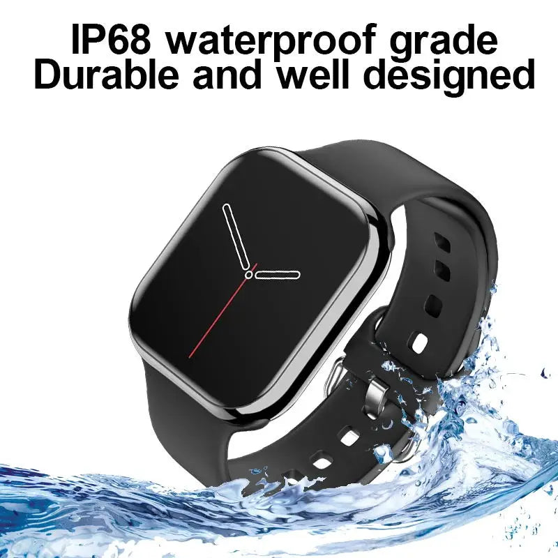 GPS Smart Watch Men for Apple Watch 9 Series – Always On Display, Body Temperature, BT Call, NFC, for iOS & Android