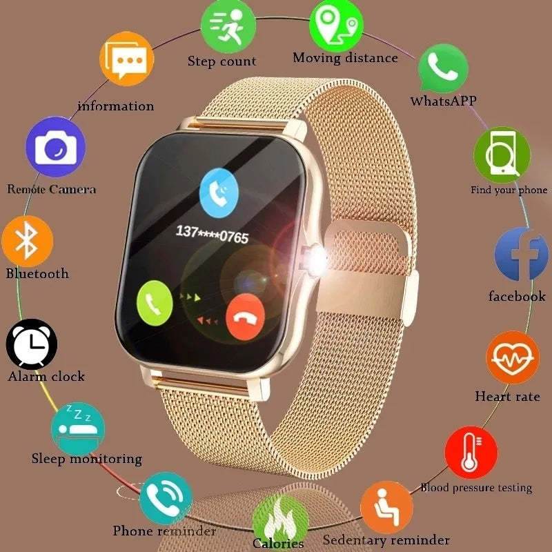 Original 1.83'' Smartwatch Fitness Tracker – Heart Monitor, Bluetooth Calls, Sports Watch for Men & Women
