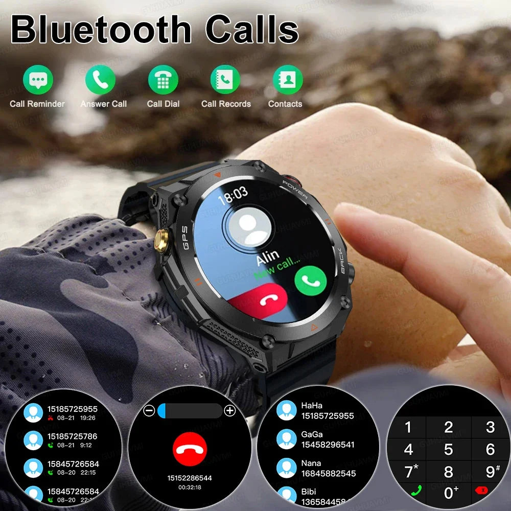 2024 HUAWEI GPS Outdoor SmartWatch – HD AMOLED, Heart Rate Monitor, Bluetooth Call, IP68 Waterproof