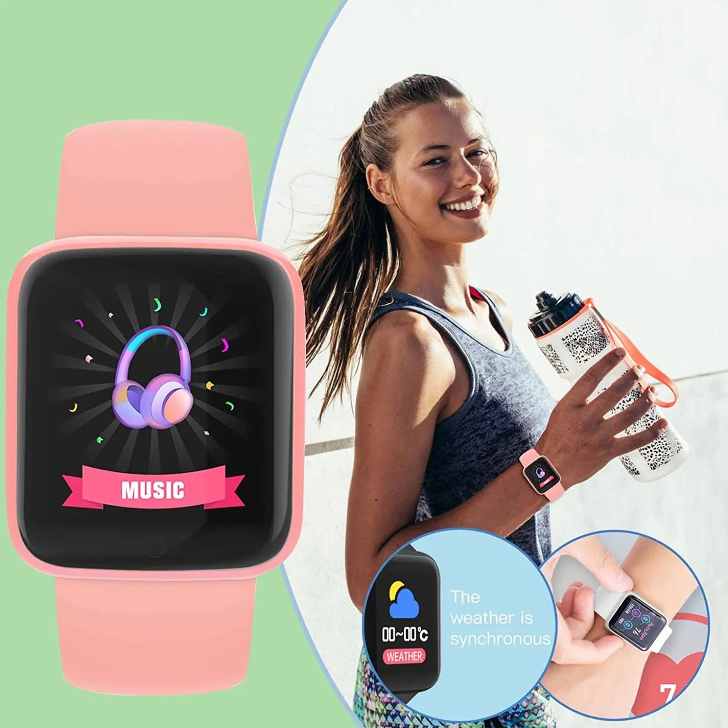 Y68 Multifunctional Smartwatch – Bluetooth, Music, Fitness Tracker & Sleep Monitor for Men & Women
