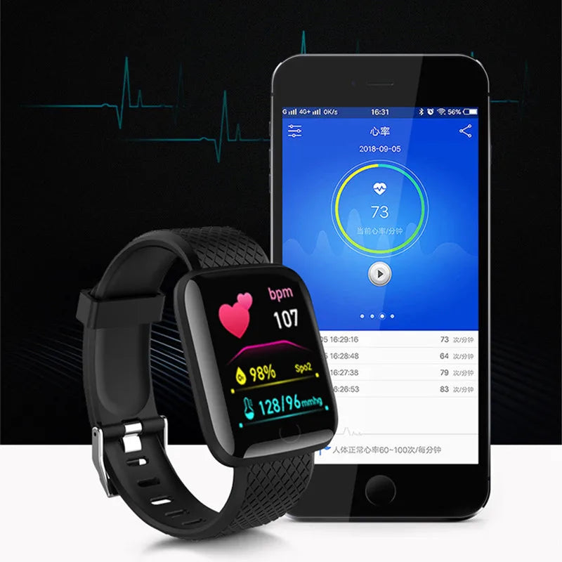 D13 Smartwatch – Blood Pressure & Heart Rate Monitor, Fitness Tracker for Men & Women