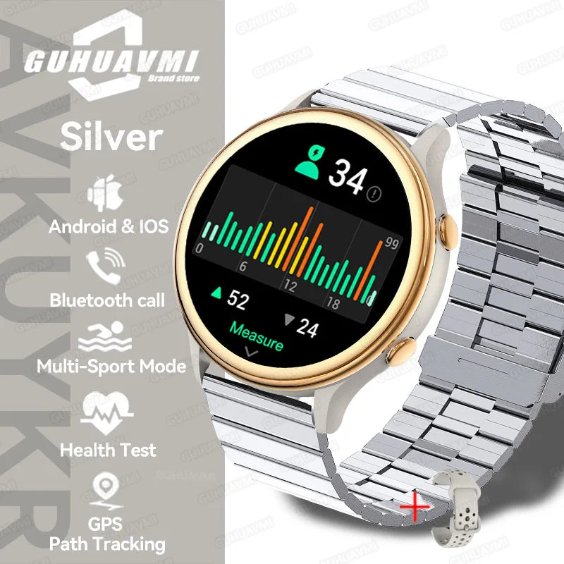 2025 Huawei Fashion Sports Smartwatch – GPS Tracker, AMOLED HD Screen, Heart Rate Monitor, Bluetooth Call