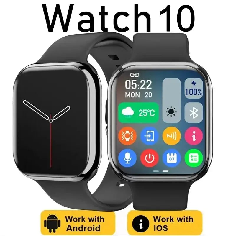 2025 Watch 9 Smartwatch - Advanced Fitness Tracker, Body Temperature, GPS, BT Call & NFC