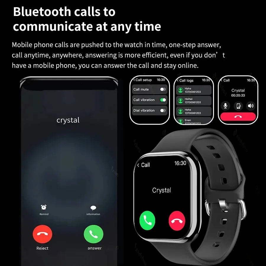 2024 GPS Smartwatch Series 10 – Apple Watch Inspired, Music & Video, Bluetooth Call, Waterproof, NFC